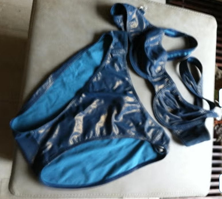Dames bikinie Hunkemuller blauw/goud mt 40, Blauw, Ophalen of Verzenden, Zo goed als nieuw, Bikini