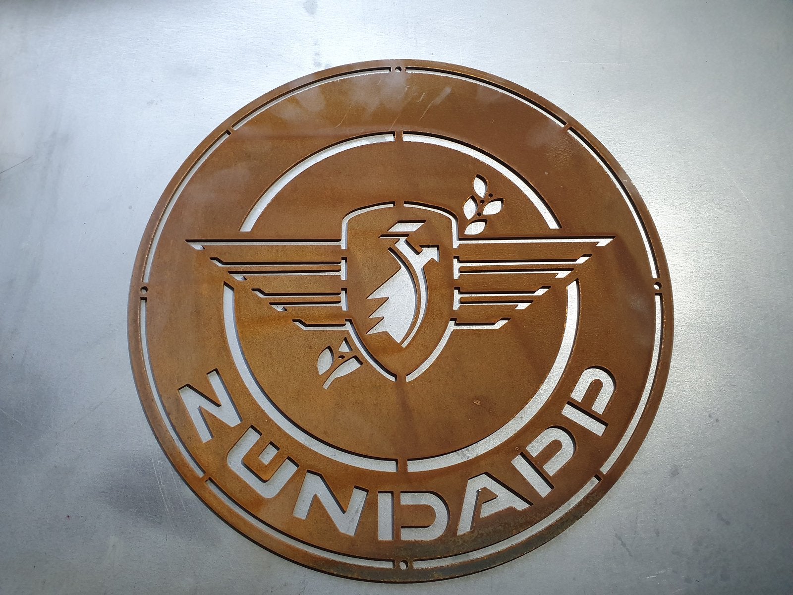 Zundapp logo van cortenstaal (Ø 40 cm), Ophalen of Verzenden, Nieuw, Overige typen