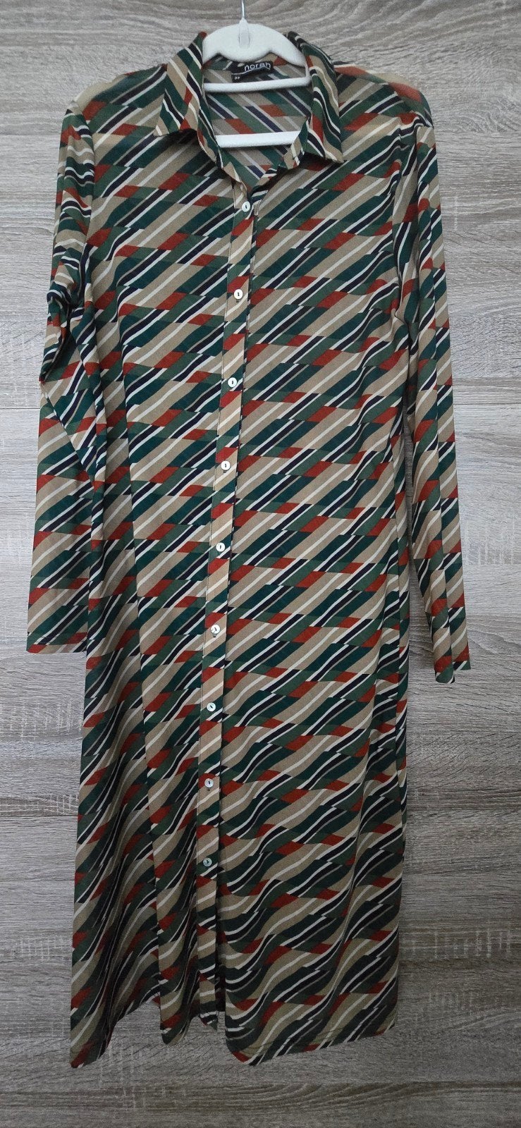 Lange jurk met streepjespatroon, Maat 38/40 (M), Meerkleurig, Ophalen of Verzenden, Onbekend