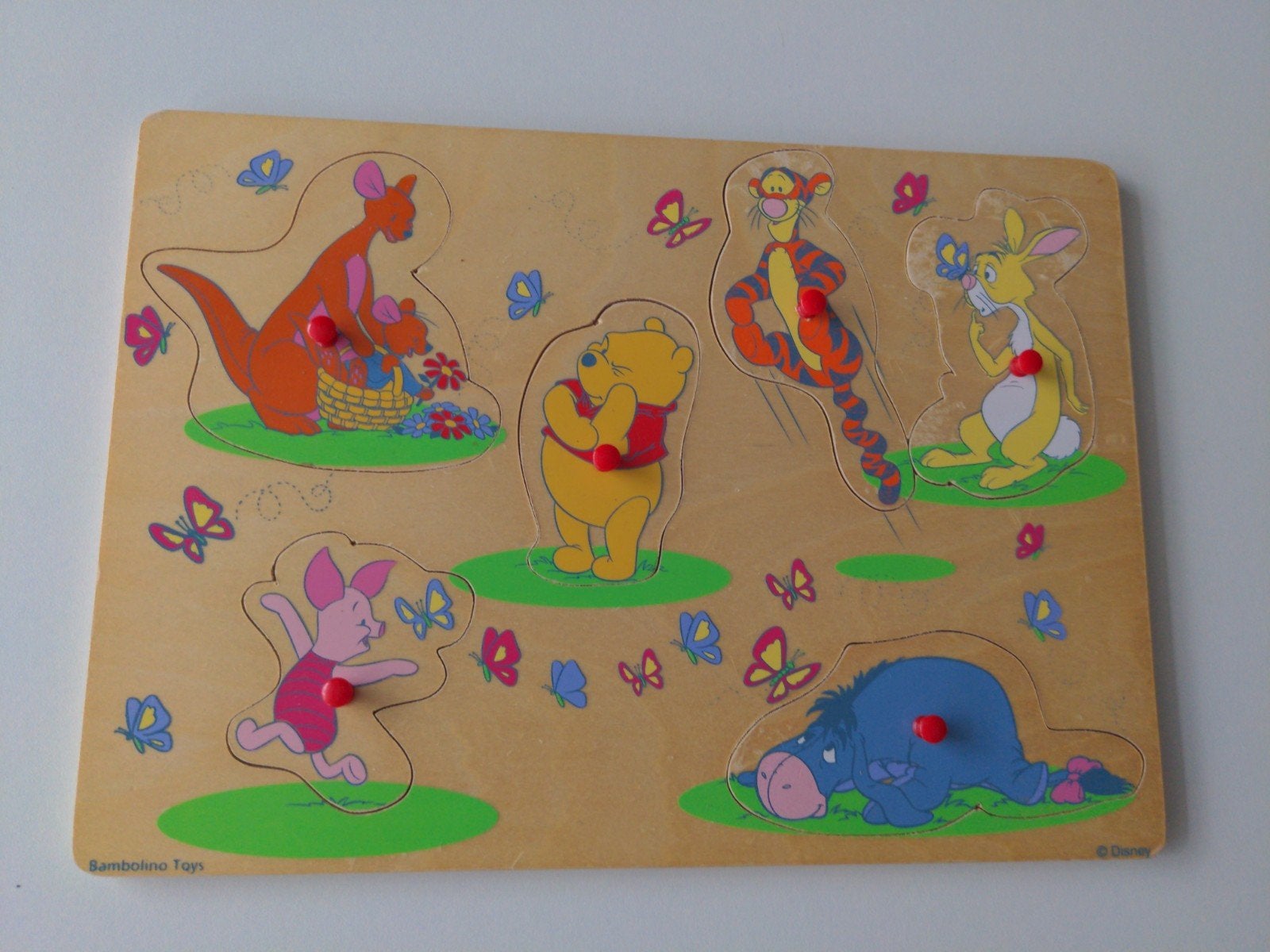 Houten Winnie de Poeh puzzel voor kinderen, 2 tot 4 jaar, Gebruikt, Ophalen of Verzenden, Van hout