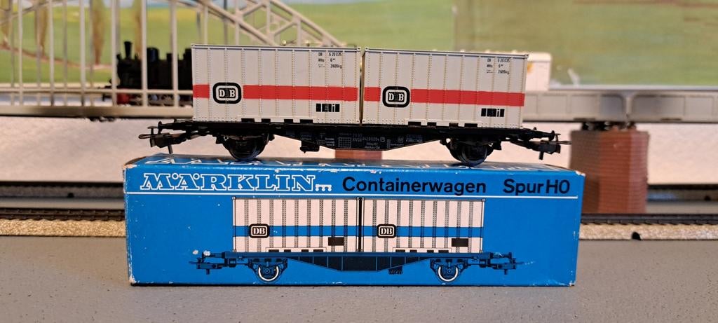Marklin containerwagen 4664, Hobby en Vrije tijd, Modeltreinen | H0, Ophalen of Verzenden, Wisselstroom, Wagon, Märklin