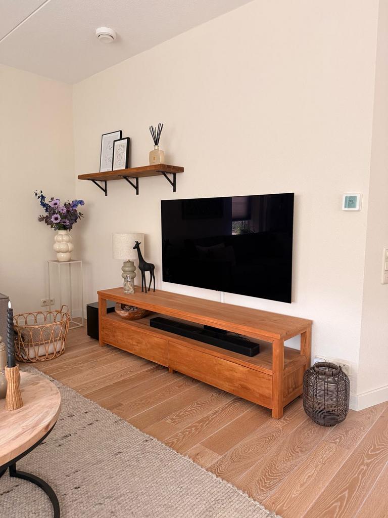 Teakhouten televisiekast, Ophalen, Gebruikt, 150 tot 200 cm, Teakhout