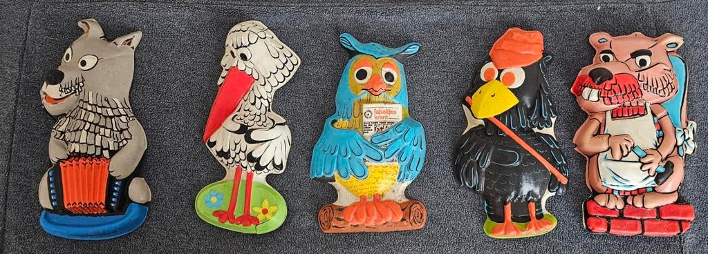 Vintage Fabeltjeskrant wanddecoratie - Meneer de Uil, Verzamelen, Ophalen of Verzenden