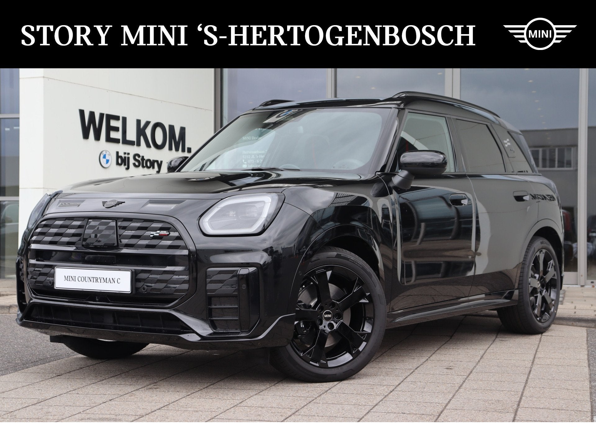 MINI Countryman SE ALL4 / John Cooper Works / Pakket S / 19", Auto's, Automaat, Zwart, Countryman, Leder en Stof