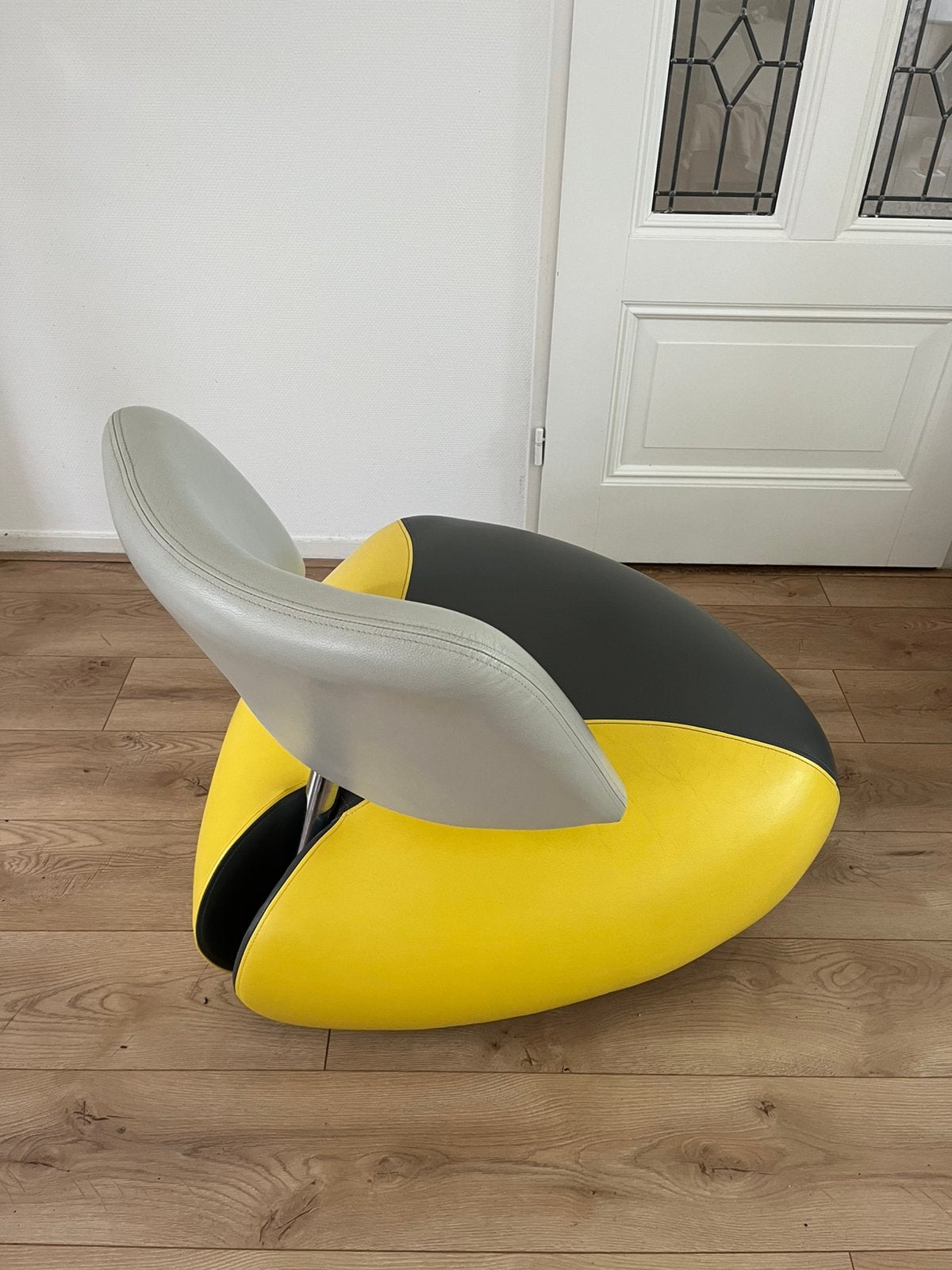 Leolux Pallone Fauteuil Leer IGST., Huis en Inrichting, Design, 75 tot 100 cm, Ophalen of Verzenden, Zo goed als nieuw