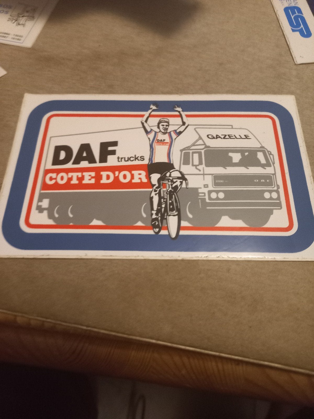 Vintage DAF Trucks Cote D'Or Gazelle Wielerploeg, Ophalen of Verzenden, Gebruikt