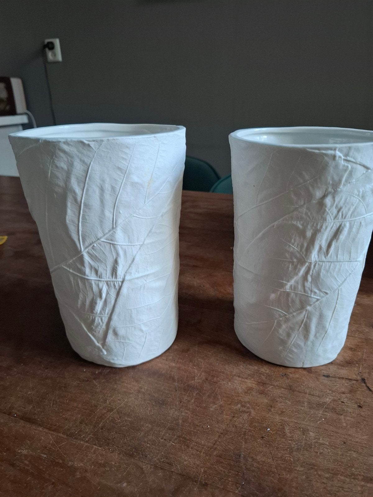 2 vazen/potten des pots, Huis en Inrichting, Wit, Ophalen of Verzenden, Zo goed als nieuw, 20 cm