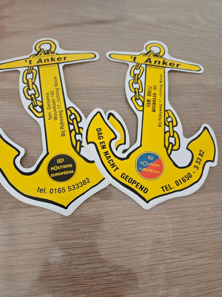 Les Routiers Europeens Vrachtwagen stickers, Ophalen of Verzenden, Zo goed als nieuw, Reclamebord