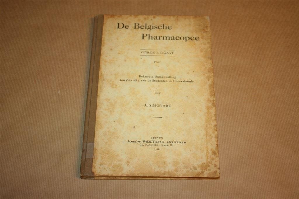 De Belgische pharmacopee 1930 - 4e uitgave, Ophalen of Verzenden, Gelezen