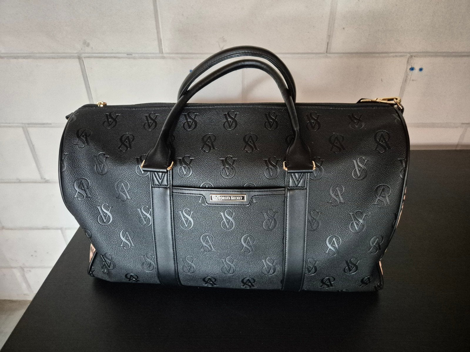 Victoria's Secret Getaway Reistas Leopard Logo Zwart, 40 tot 60 cm, 20 tot 30 cm, Zwart, Minder dan 35 cm