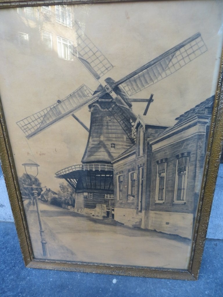 Rotterdam, Molen "" DE HOOP "" inKralingen, Verbrandt, Ophalen of Verzenden