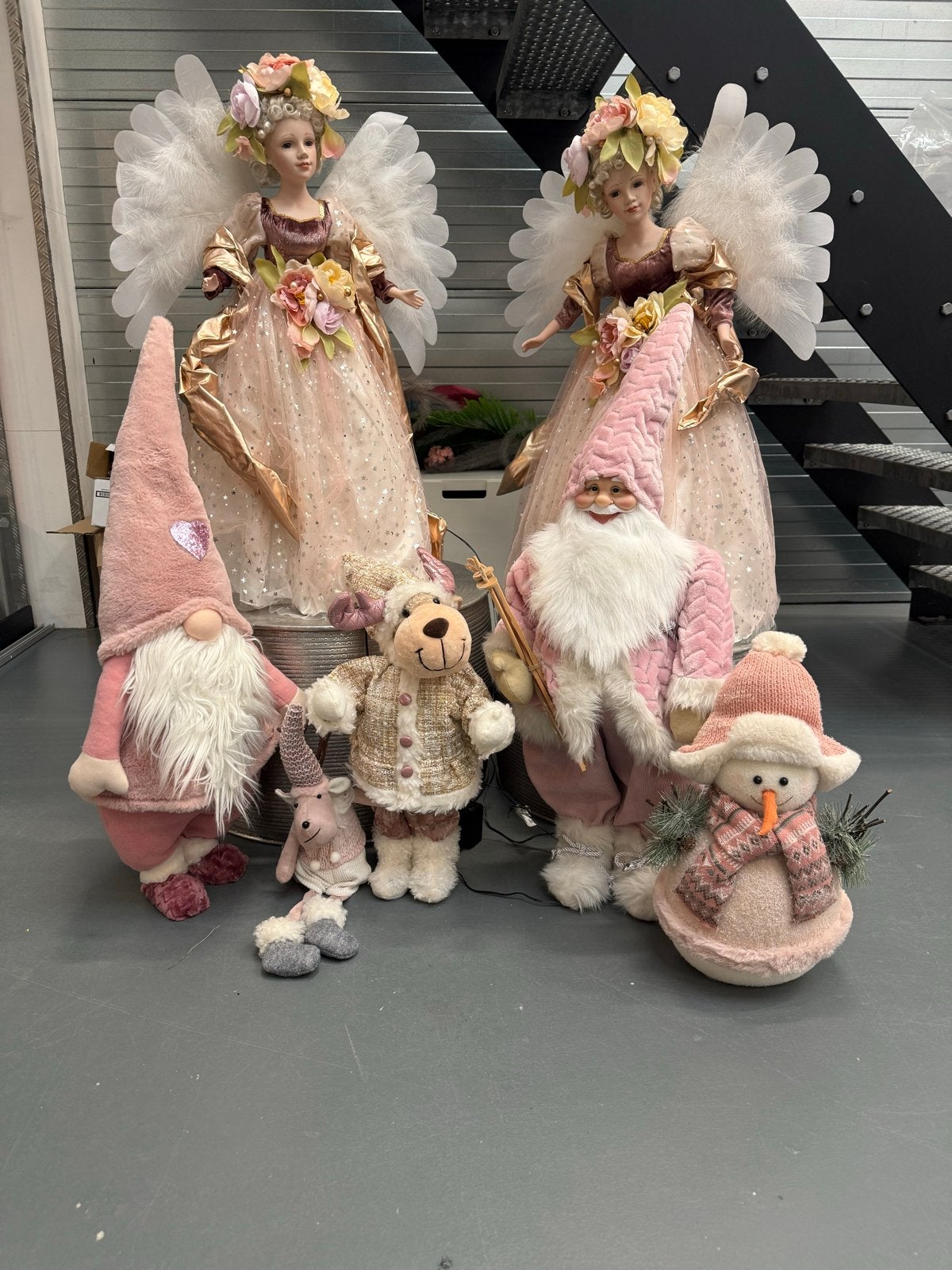 Set Bewegende kerstpoppen met verlichting, Ophalen of Verzenden, Zo goed als nieuw