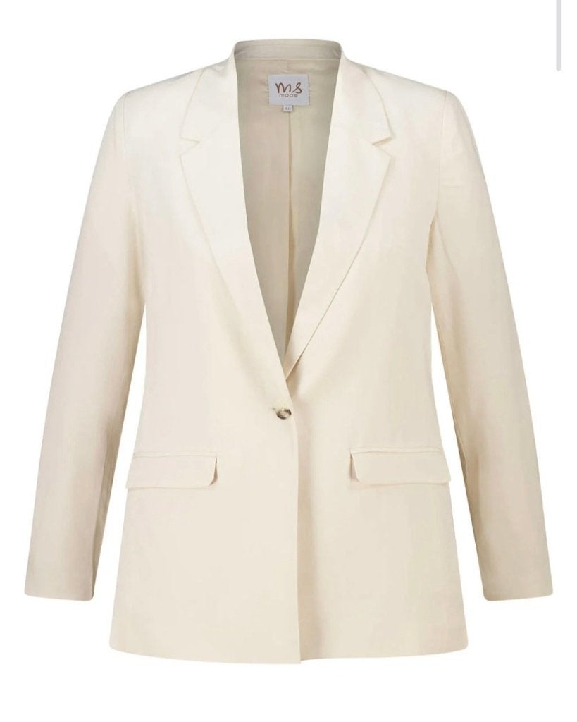 M&S MODE Mooie beige blazer / colbert / jasje mt 48! KOOPJE!, Beige, Nieuw, Ophalen of Verzenden, MS Mode