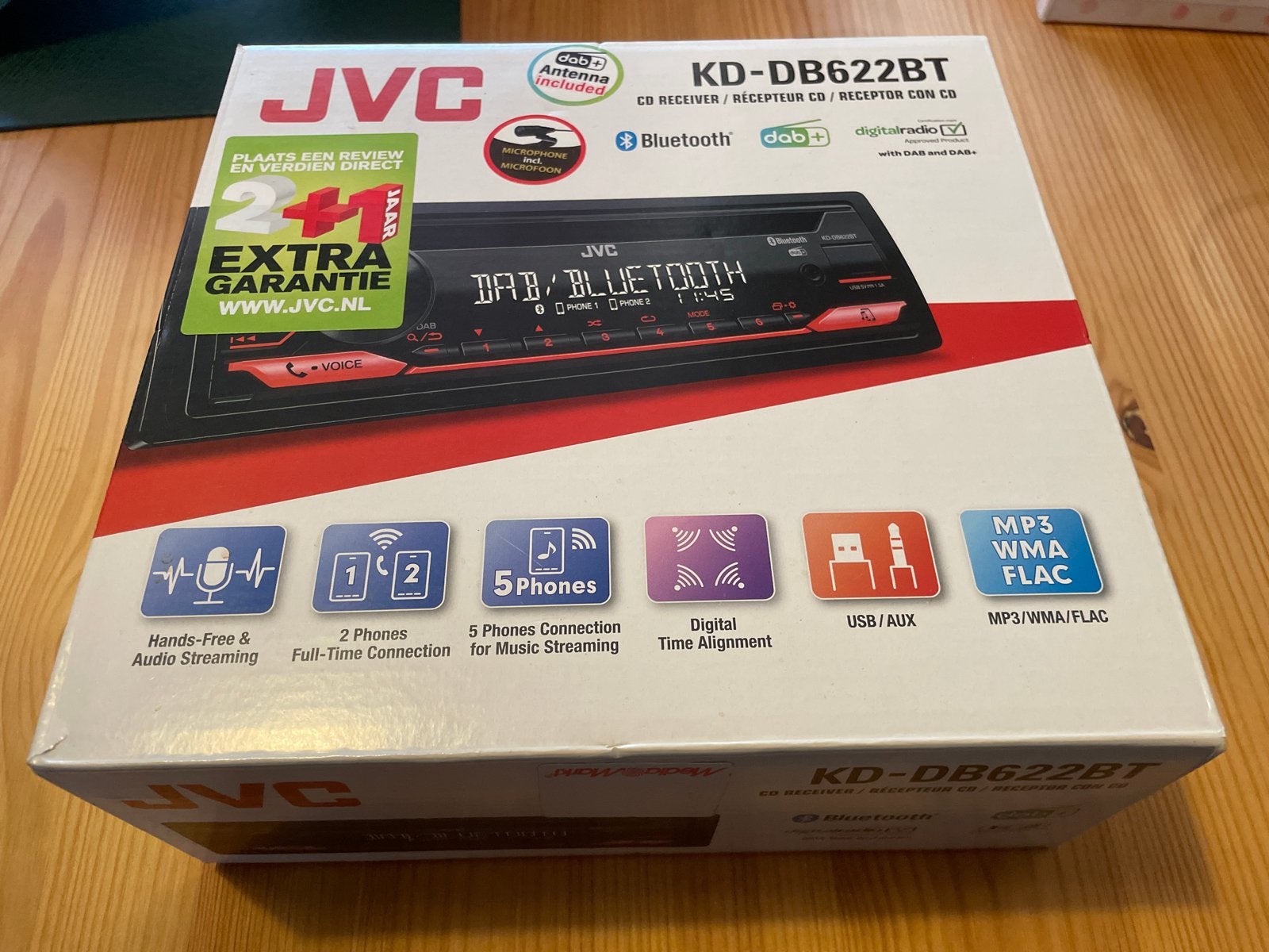 JVC KD-DB622BT CD-ontvanger met Bluetooth en DAB+, Auto diversen, Ophalen, Nieuw