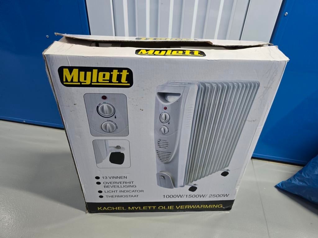 Nieuw Mylett Oliekachel / Elektrische Verwarming 2500W, 30 tot 80 cm, Minder dan 60 cm, Ophalen of Verzenden, Kachel