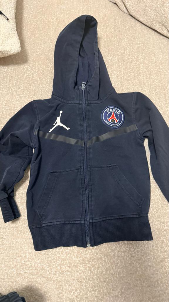 Nike Jordan PSG Trainingspak Maat 98-104, Ophalen of Verzenden, Gebruikt, Jongen of Meisje, Setje