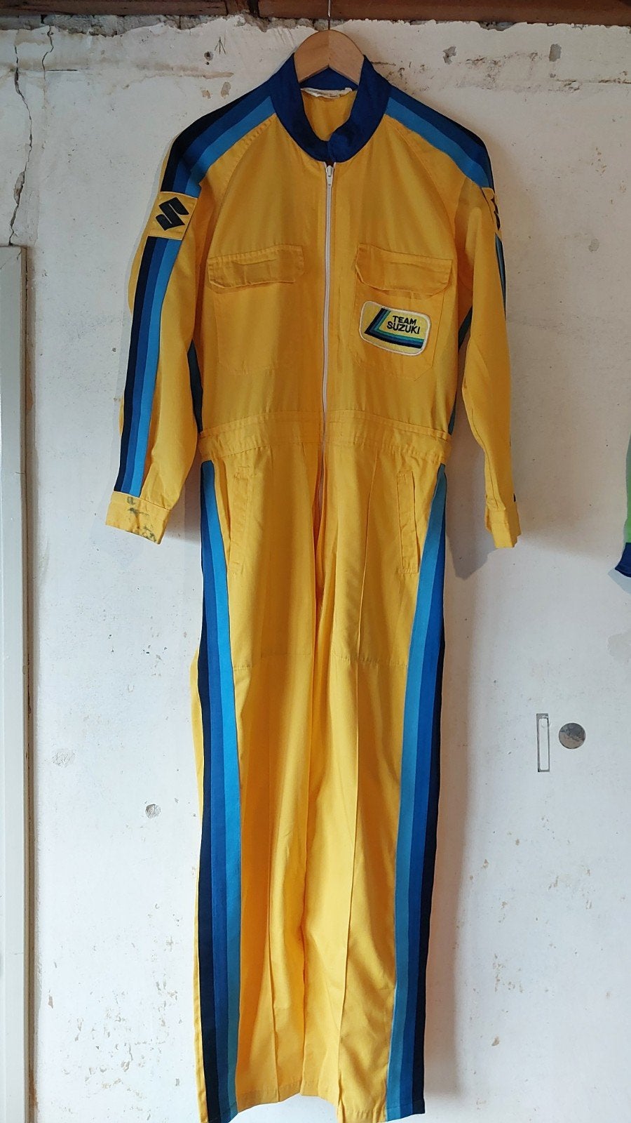 Vintage Suzuki overall en pet rm ds, Motoren, Ophalen, Tweedehands