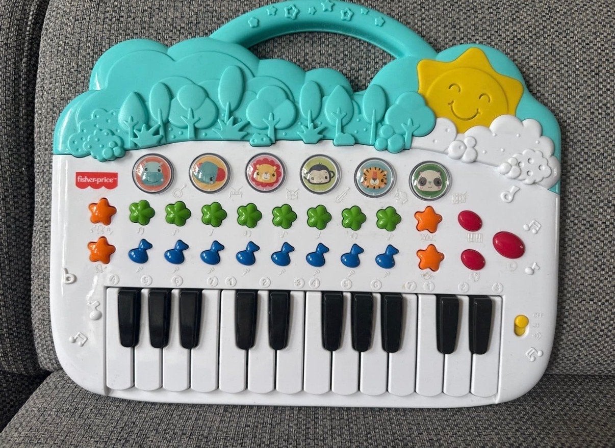 Fisher-Price Muziekpiano met Dieren en Geluiden, Kinderen en Baby's, Speelgoed | Fisher-Price, Ophalen, Gebruikt, Overige typen