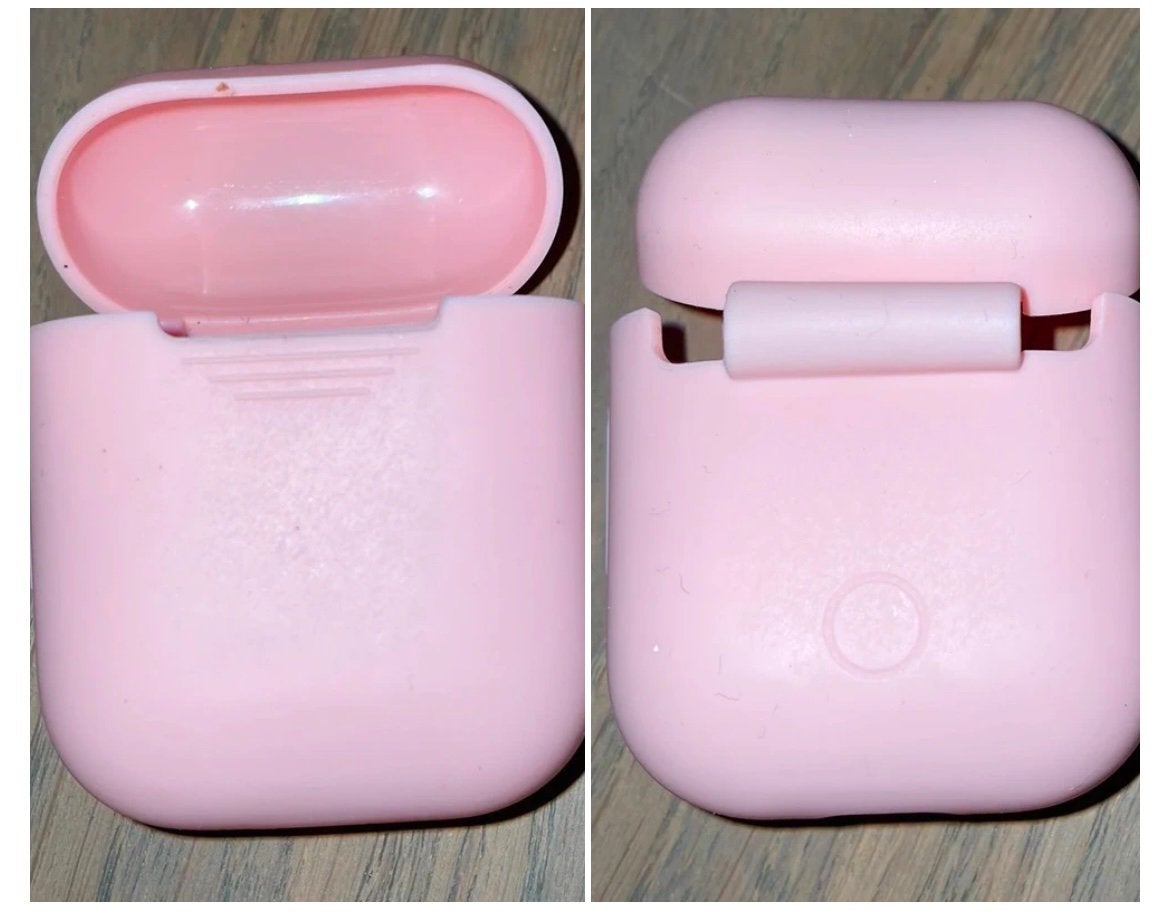 Roze AirPods Apple hoesje siliconen hoes case bescherming, Ophalen of Verzenden, Zo goed als nieuw