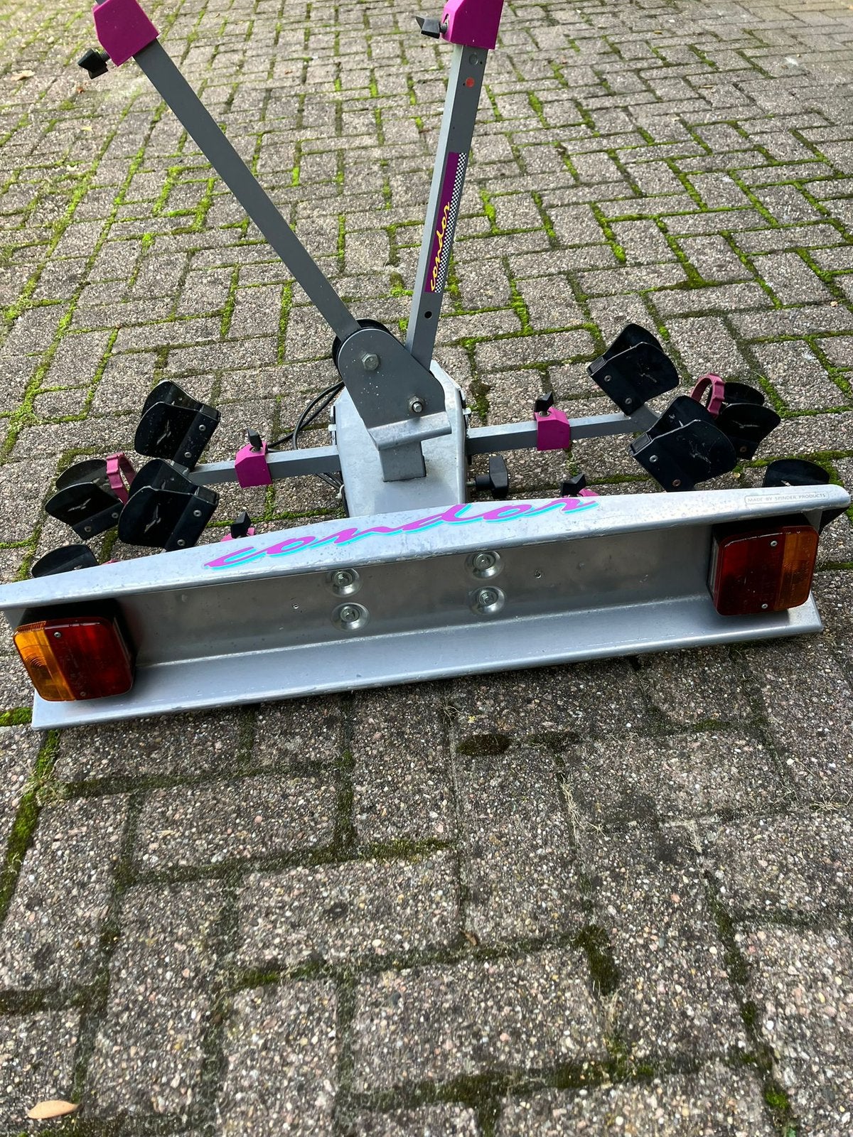 Spinder fietsenrek, Auto diversen, Ophalen, Gebruikt, 2 fietsen, Trekhaakdrager