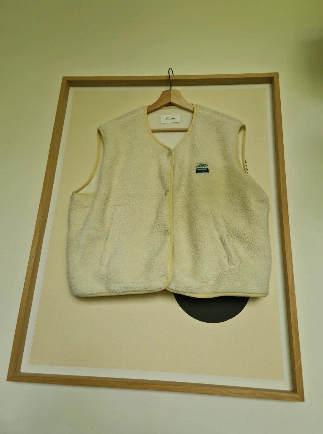 American Vintage Teddy Gilet Crème XS/S, Kleding | Dames, Bodywarmers, Beige, Ophalen of Verzenden, Zo goed als nieuw, American Vintage