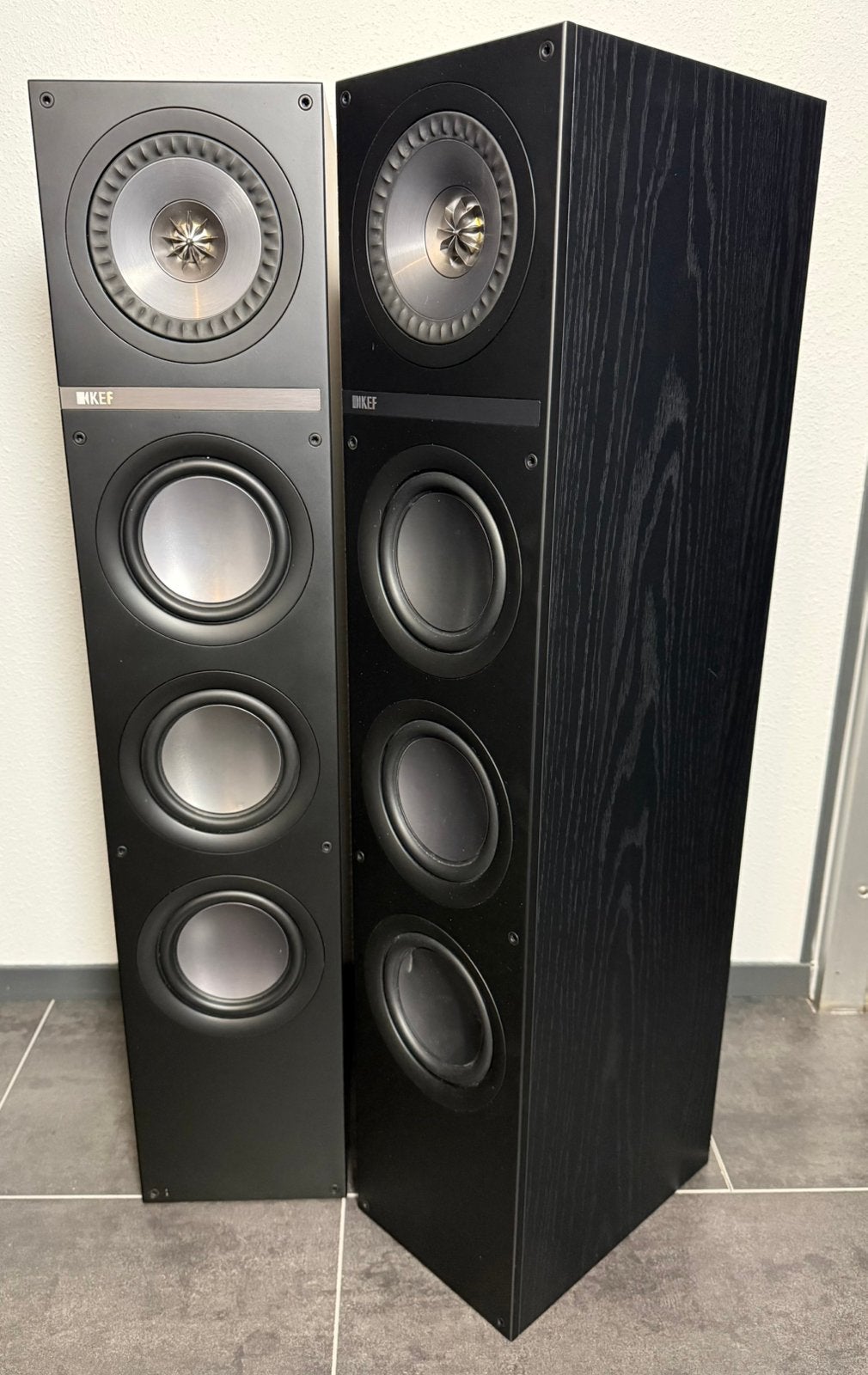 KEF Q500 slanke zuilen speakers “GOEDE STAAT” (Black Ash), Audio, Tv en Foto, Luidsprekers, Ophalen, Zo goed als nieuw, Overige merken