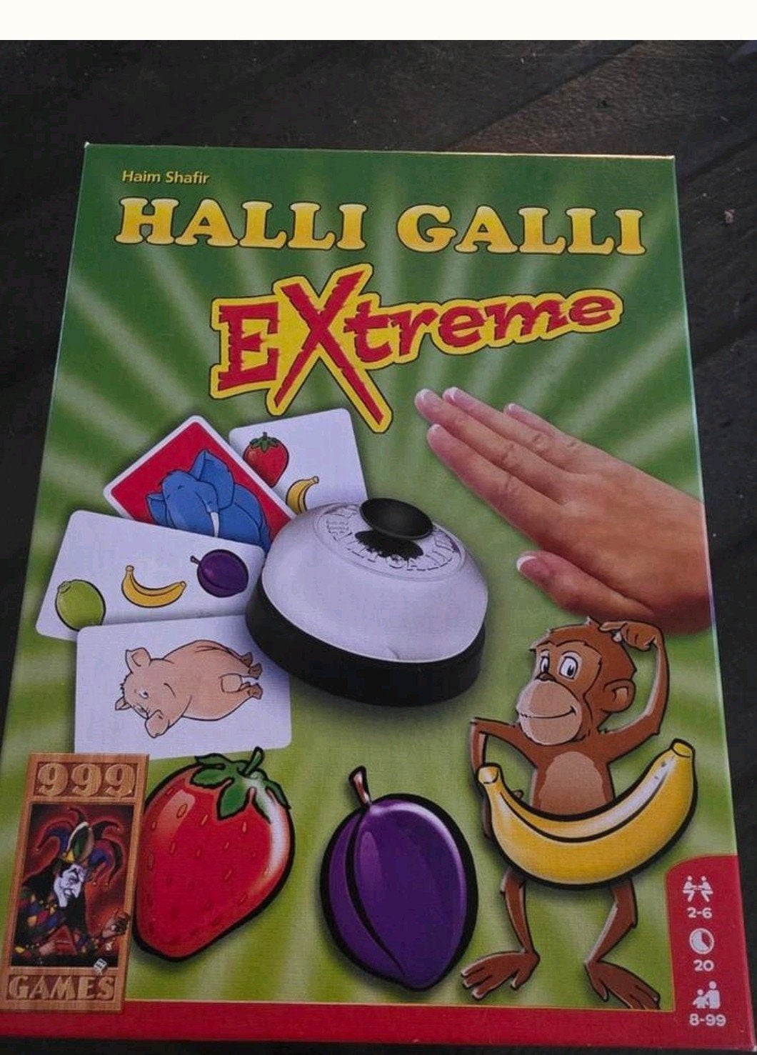 Halli Galli Extreme - Razendsnel reactiespel, Vijf spelers of meer, Ophalen of Verzenden, Gebruikt, 999 Games