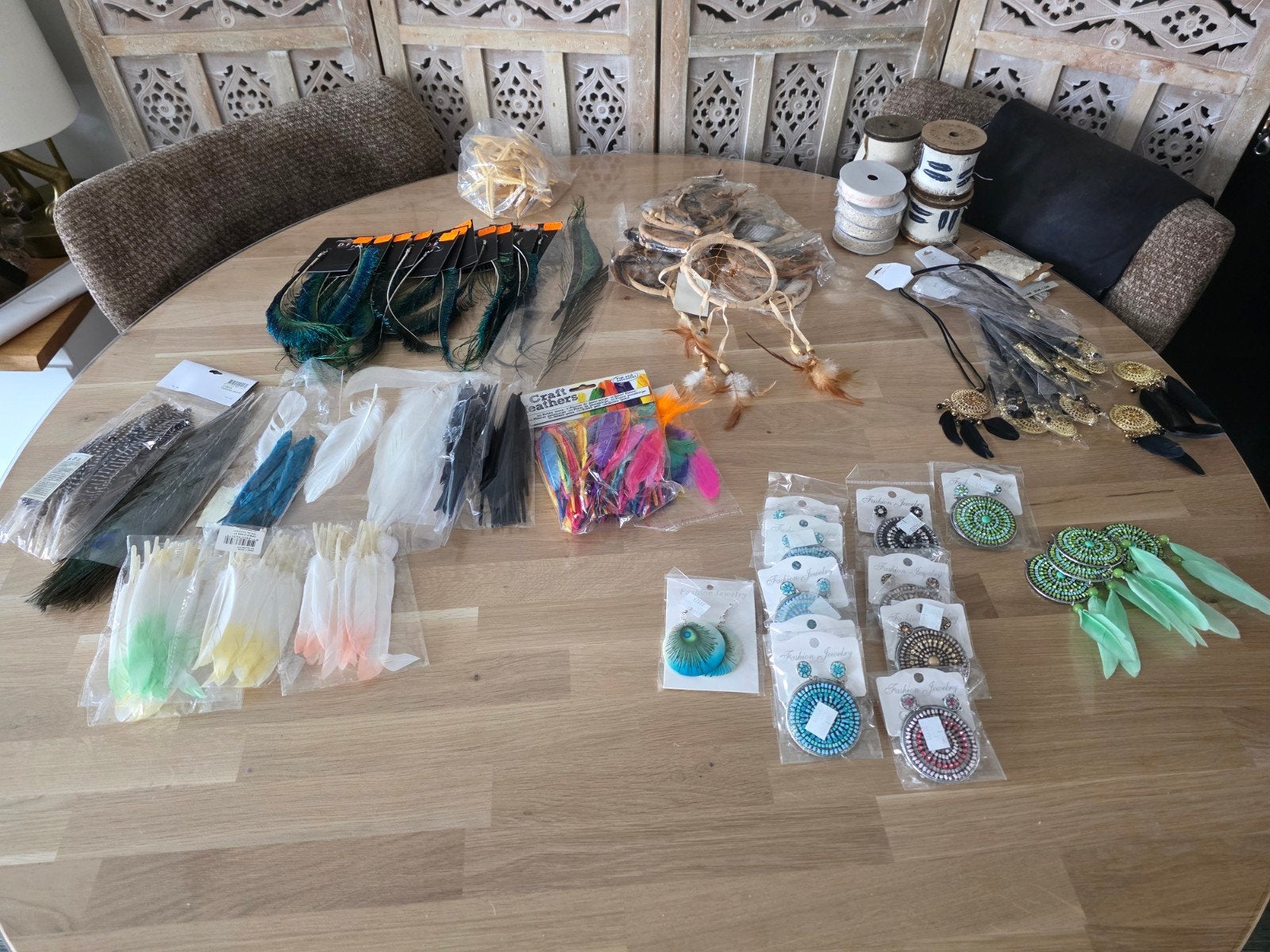 Grote partij oorbellen en materialen voor sieraden maken, Sieraden, Tassen en Uiterlijk, Oorbellen, Verzenden, Nieuw, Overige kleuren