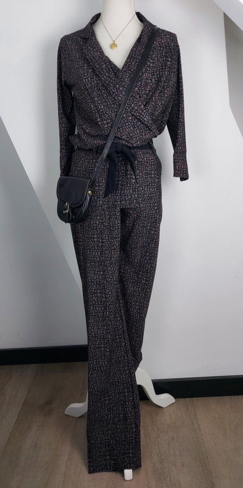 Studio Anneloes Jumpsuit Zwart Multicolor Print XS, Studio Anneloes, Verzenden, Zwart, Zo goed als nieuw