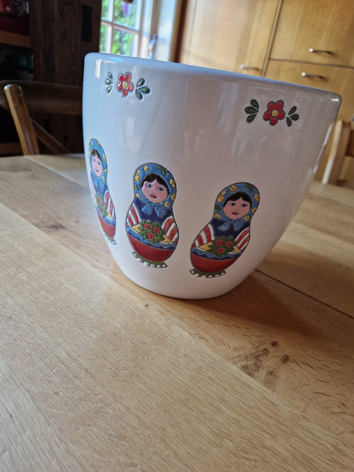 MATROESKA 🪆🪆 JET GROTE BLOEMPOT, Ophalen of Verzenden, Nieuw