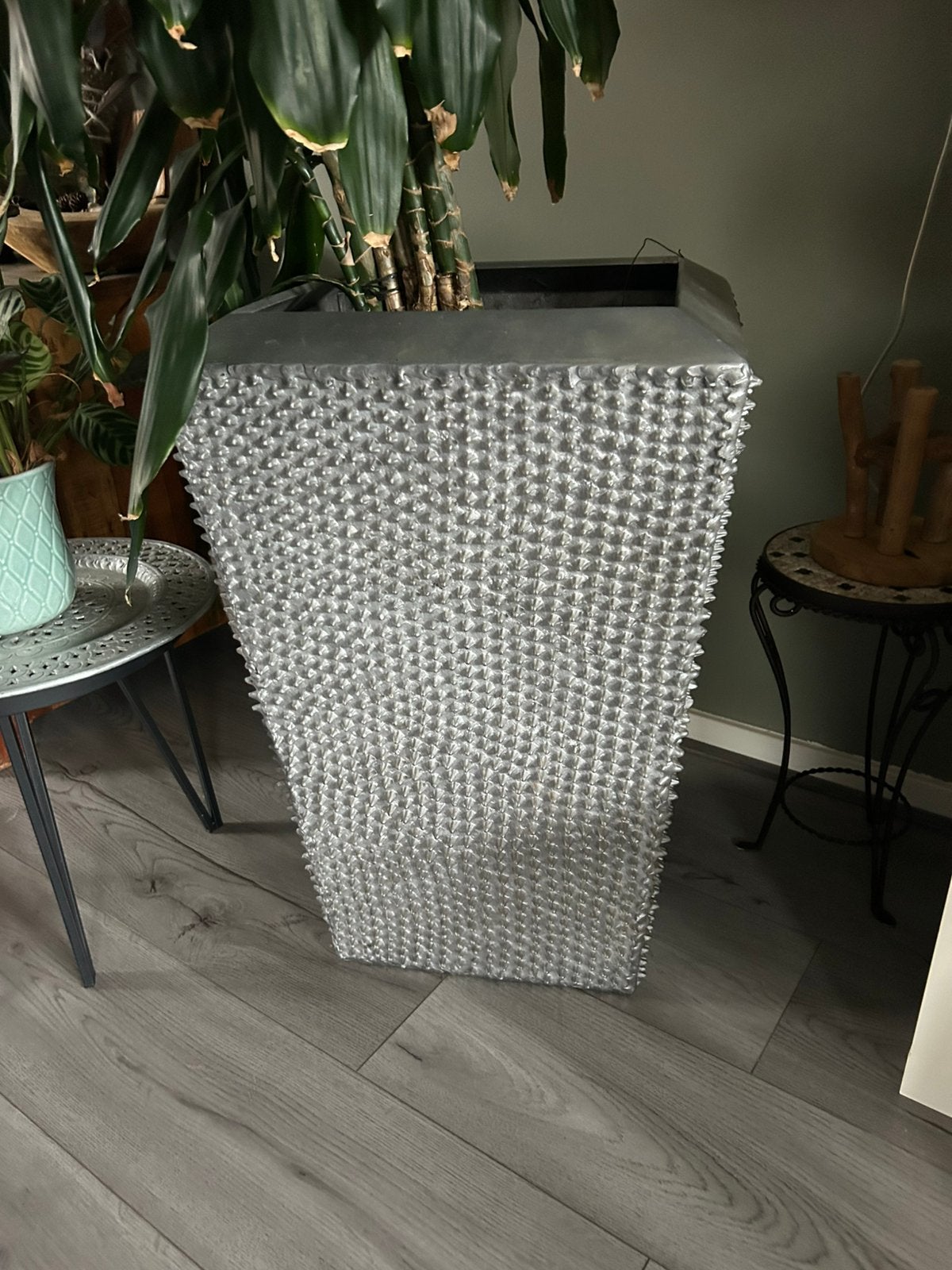 Zilveren plantenpot (binnen), Ophalen, Overige materialen, Minder dan 60 cm, Vierkant