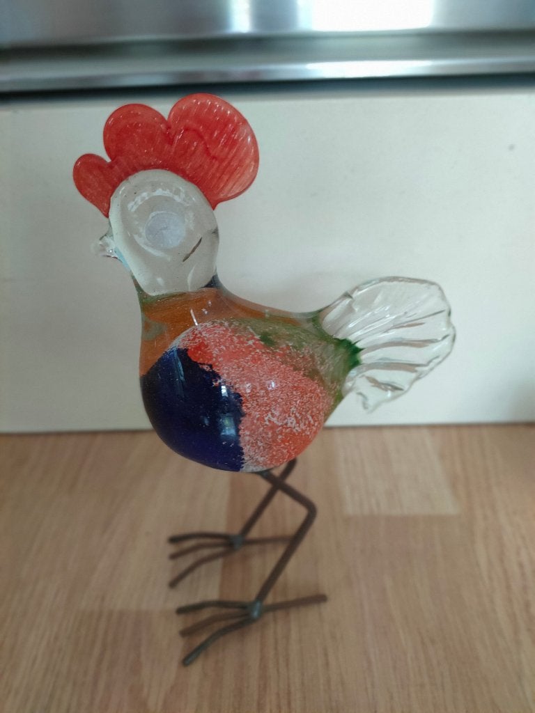 1 x GLASKUNSTWERK  HAAN    met div.kleuren, Ophalen of Verzenden