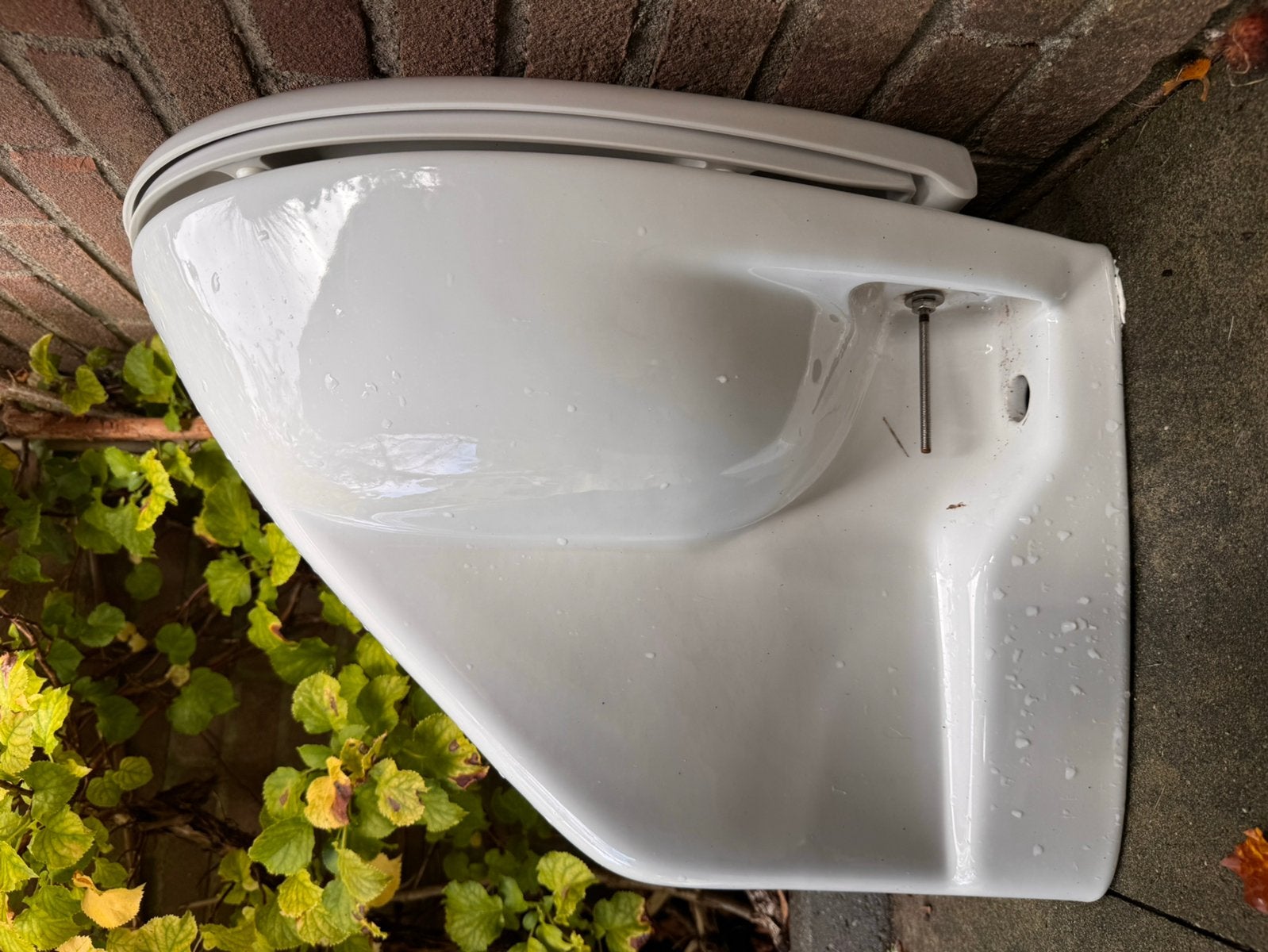 Gebruikt hangend Toilet - Wit Keramiek, Ophalen, Gebruikt, Steen, Toilet