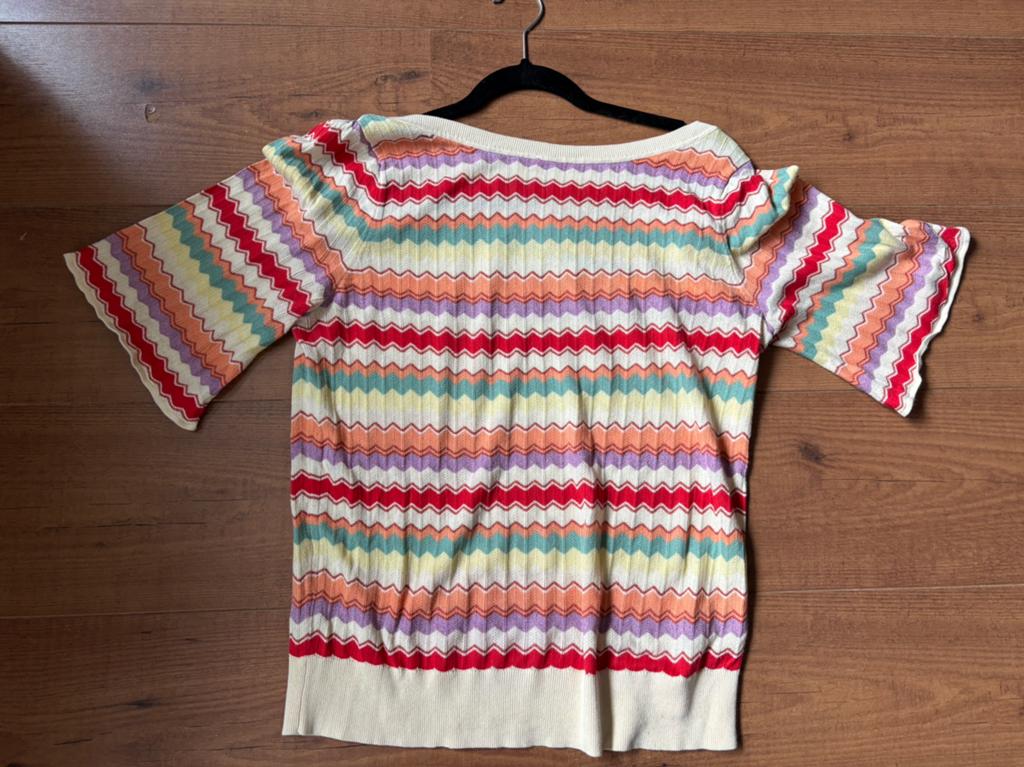Mooi king louie truitje mt l, Kleding | Dames, Tops, Ophalen of Verzenden, Zo goed als nieuw, Maat 42/44 (L), Korte mouw