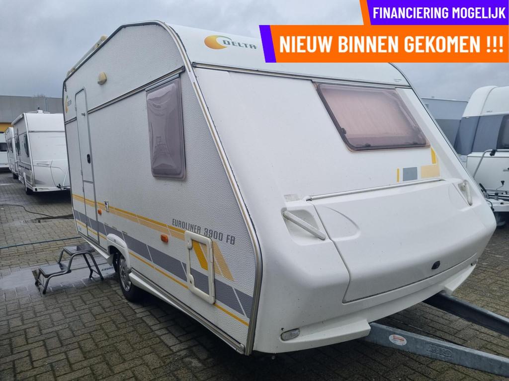 DELTA EUROLINER 3900 FB FRANSBED + VOORTENT + EINDKEUKEN, Caravans en Kamperen, Caravans, Serviceluik, Bedrijf, 750 - 1000 kg