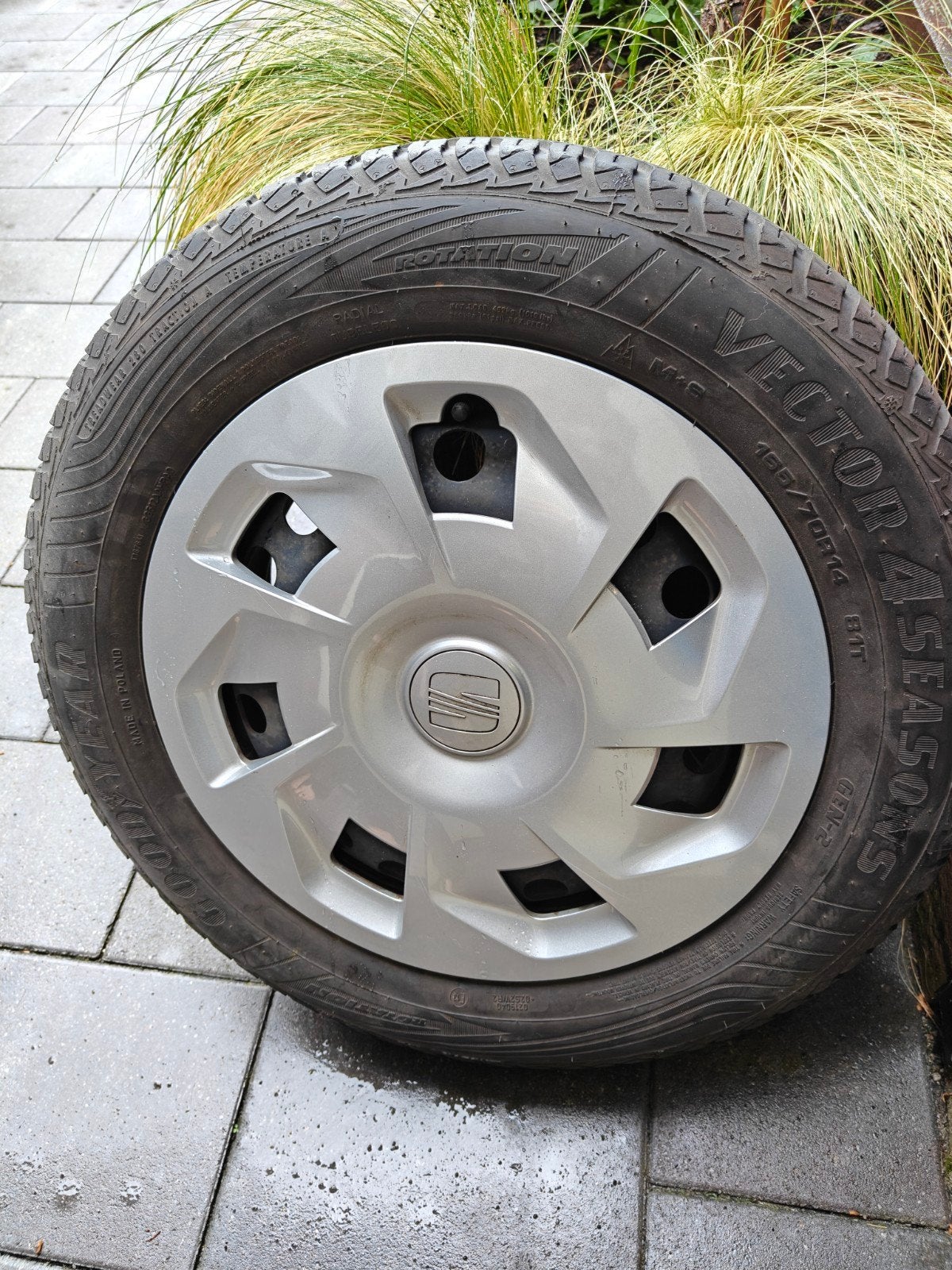 Goodyear Vector 4season banden  met stalen velg, Auto-onderdelen, Banden en Velgen, Ophalen, 14 inch, All Season, Band(en)