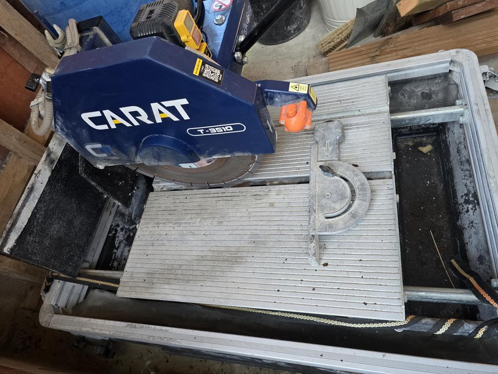 Carat T-3510 professionele tegelzaag  – watergekoeld, Doe-het-zelf en Verbouw, Gereedschap | Zaagmachines, Ophalen, Zo goed als nieuw