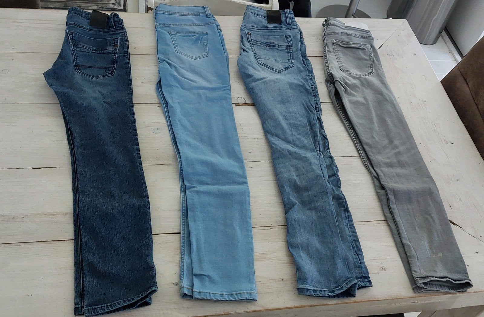 4x spijkerbroek maat 158 samen €18, Ophalen of Verzenden, Gebruikt, Jongen, Broek