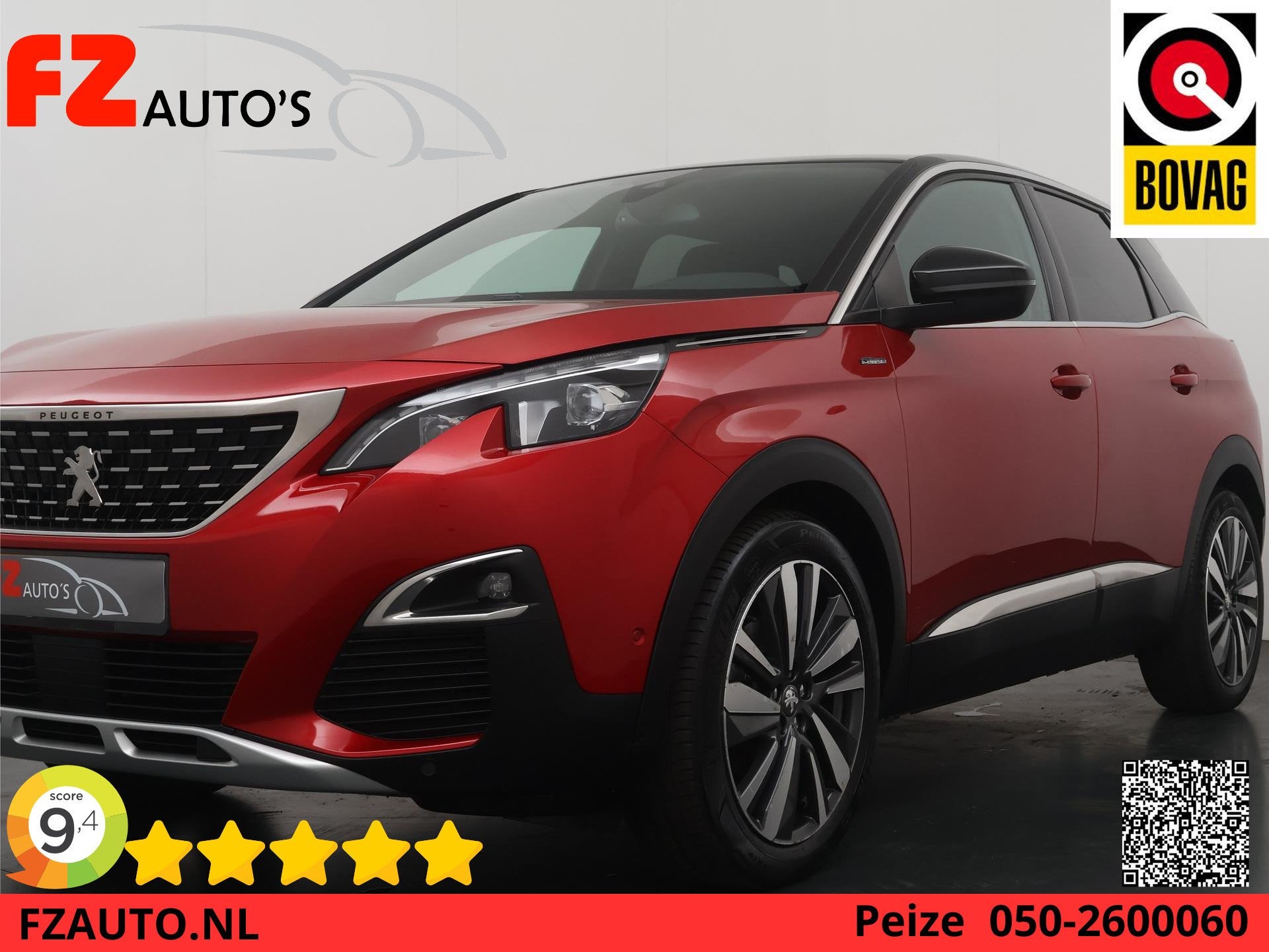 Peugeot 3008 1.2 PureTech GT Line - Navigatie - Climate Cont, Gebruikt, Euro 6, 1199 cc, Leder en Stof