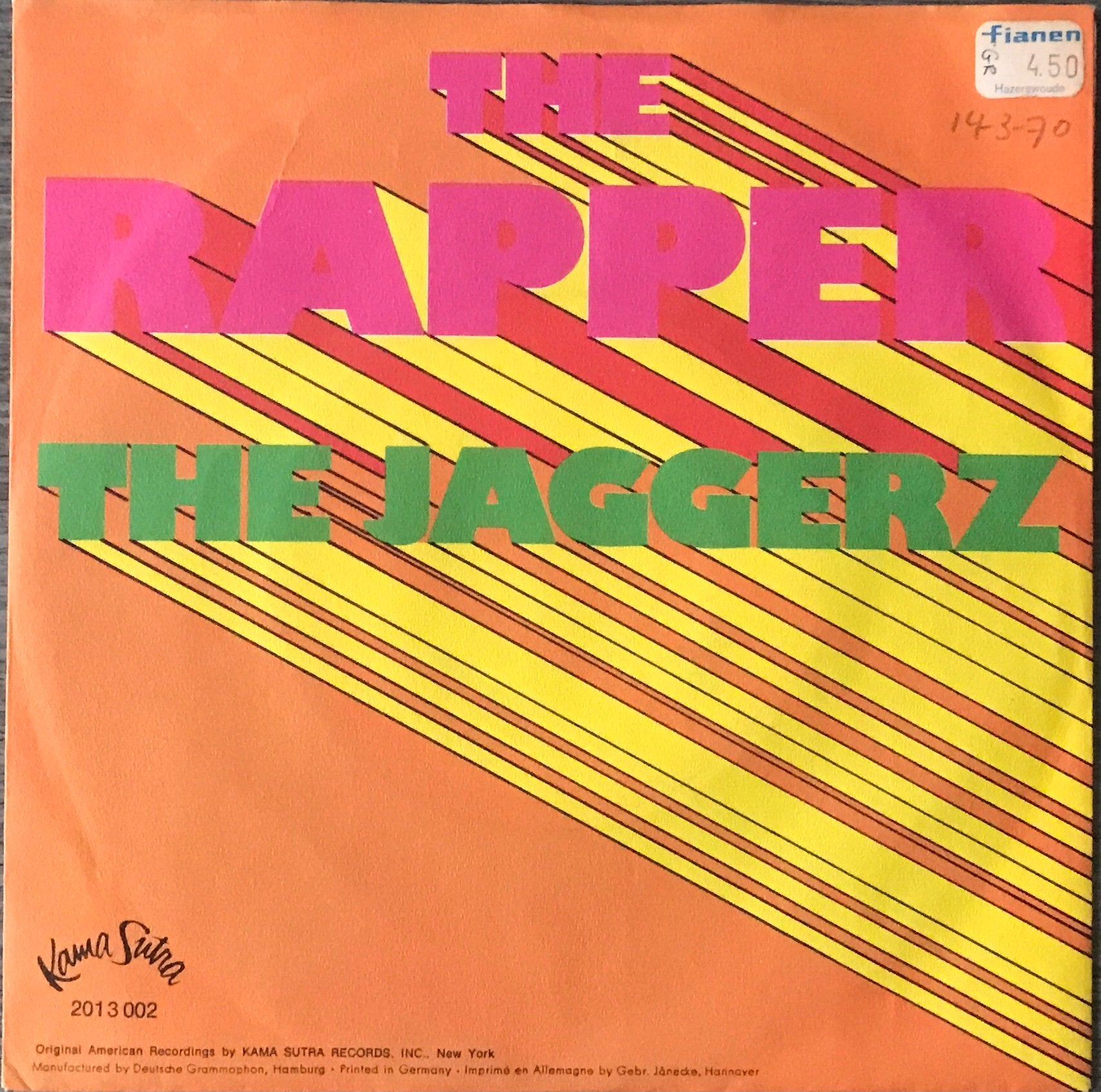 The JAGGERZ - The Rapper (‘70) ALS NIEUW (NL-Tip/USop2)