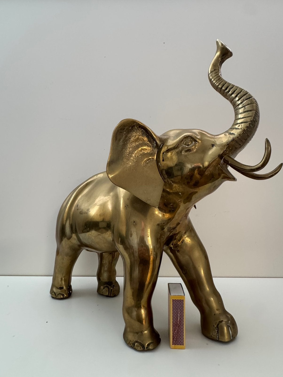 Grote messing vintage design olifant mid-century, Antiek en Kunst, Ophalen of Verzenden