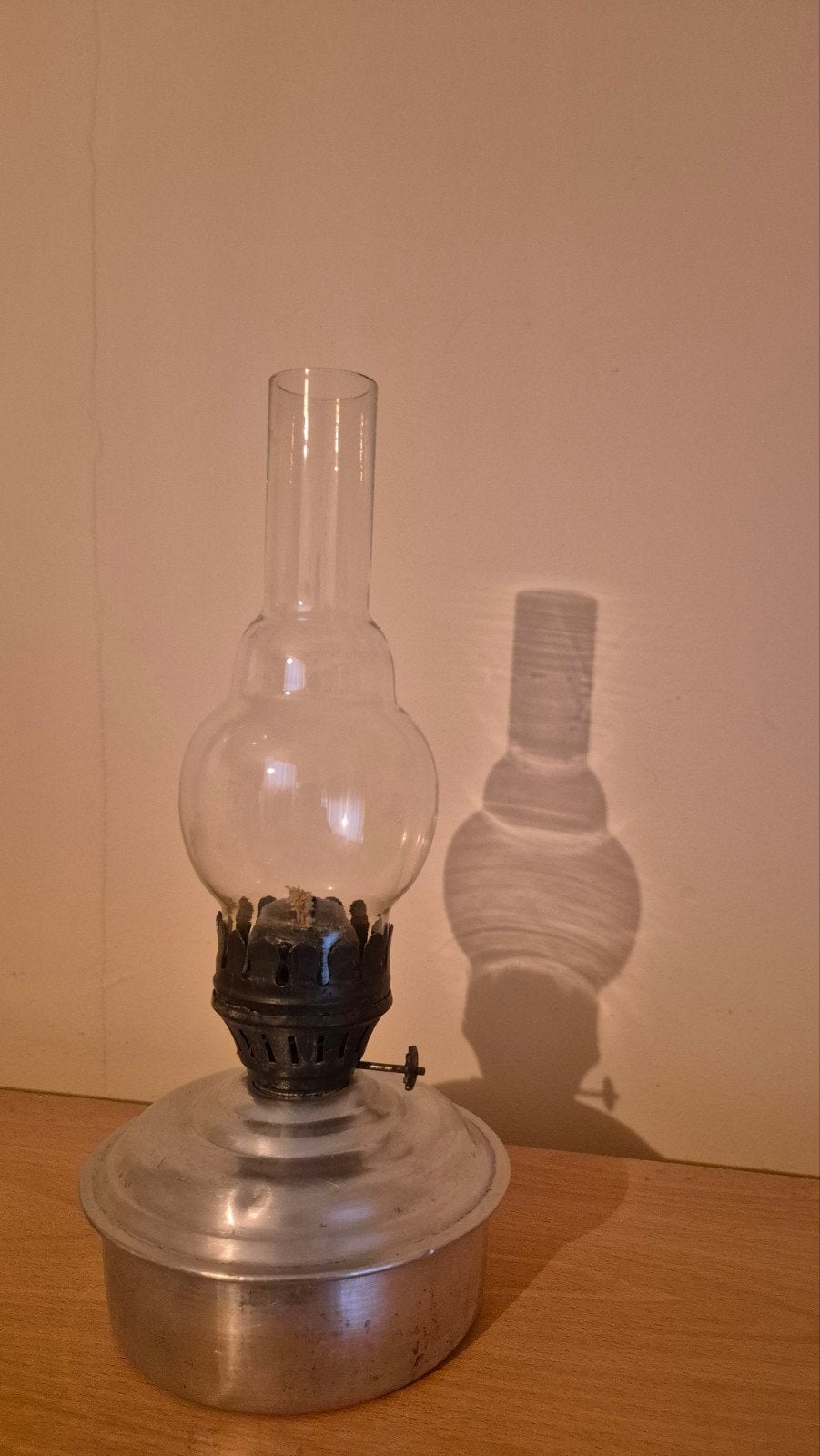 Antiek olielamp, Ophalen of Verzenden