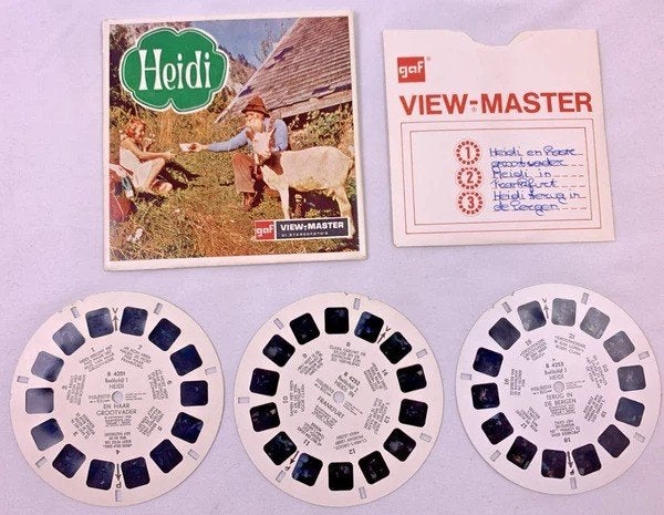 GAF View-Master Heidi vieuwmaster jaren 60 compleet vintage