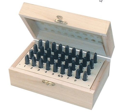 WISVO Slagletter set met alfabet en nummers, 36-delig, Doe-het-zelf en Verbouw, Gereedschap | Handgereedschap, Ophalen, Zo goed als nieuw