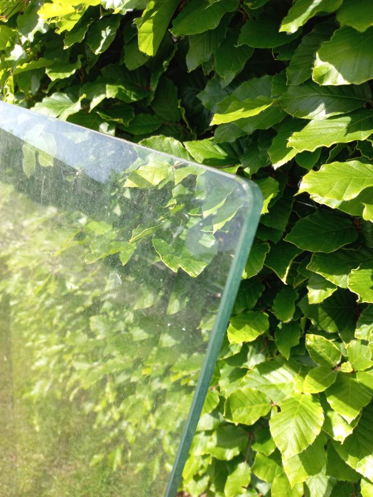 Glasplaat 1 x 1 meter met geslepen randen, Ophalen, 80 tot 120 cm, 80 tot 120 cm, Nieuw
