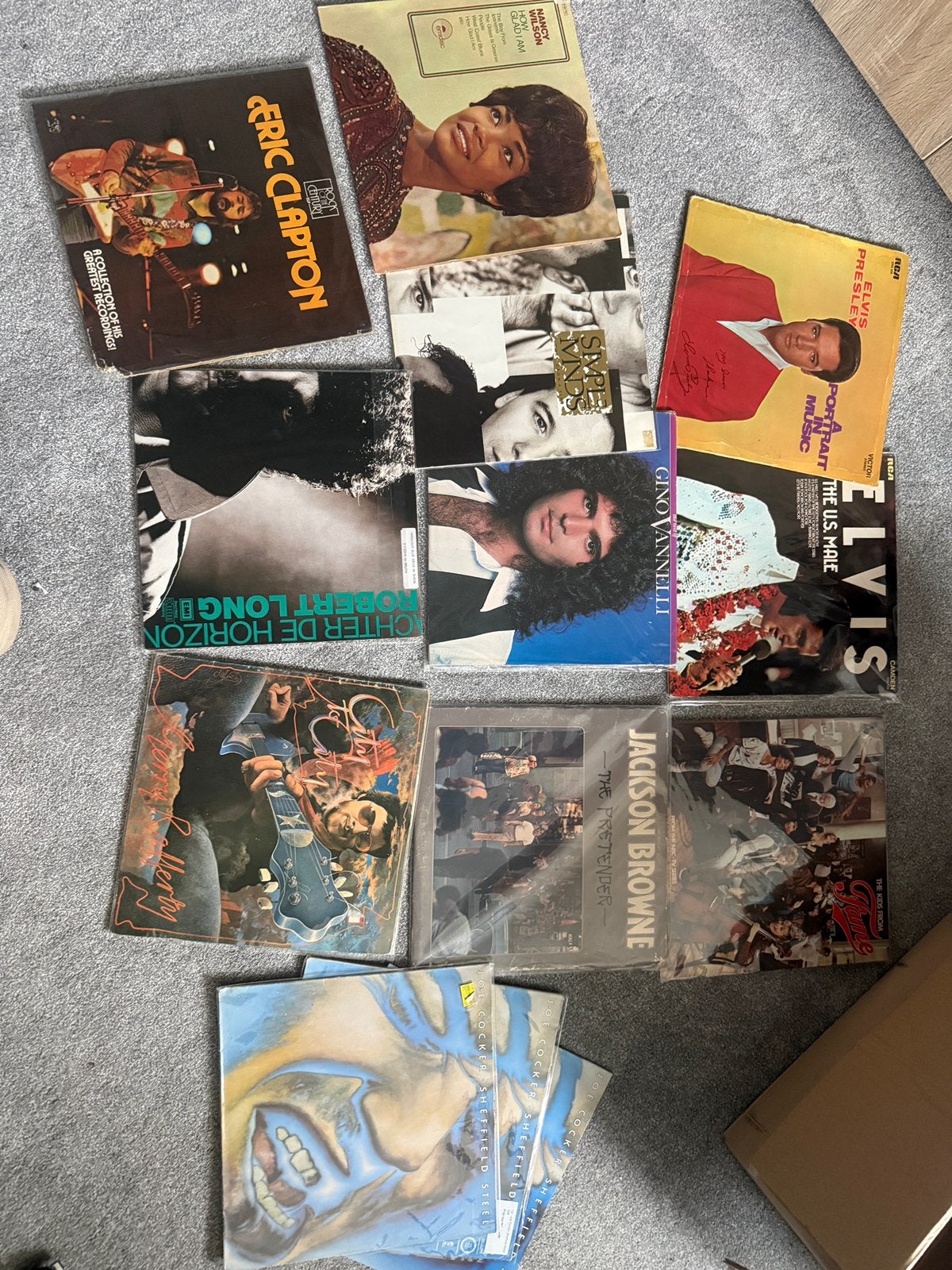 Partij 14 elpees – Elvis, Clapton, Cocker, Simple Minds., LP, Gebruikt, Pop, Ophalen of Verzenden