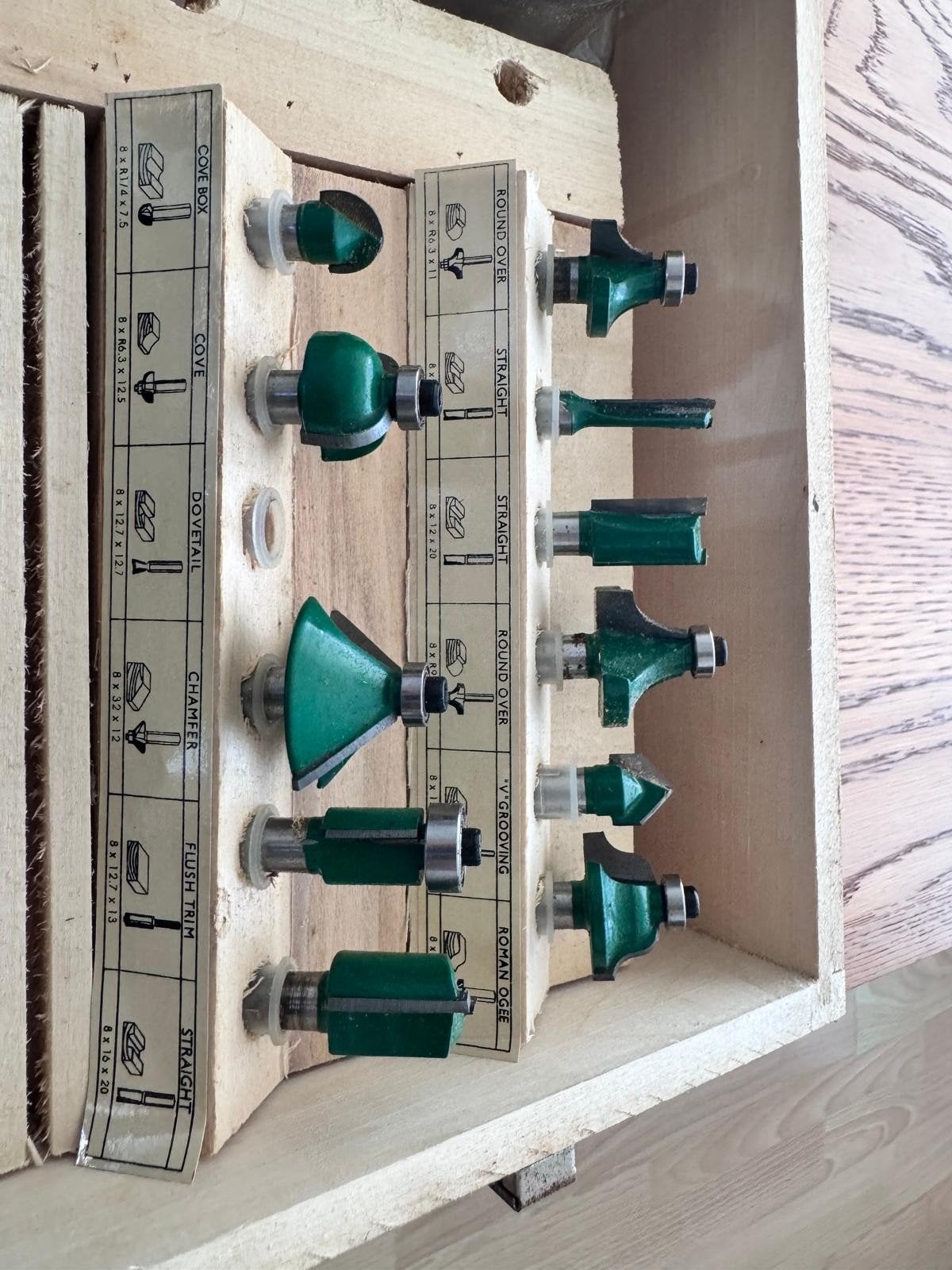 Bovenfrees TR-900 met 12 frezen in houten kist, Ophalen, Gebruikt, TOP CRAFT, Bovenfrees