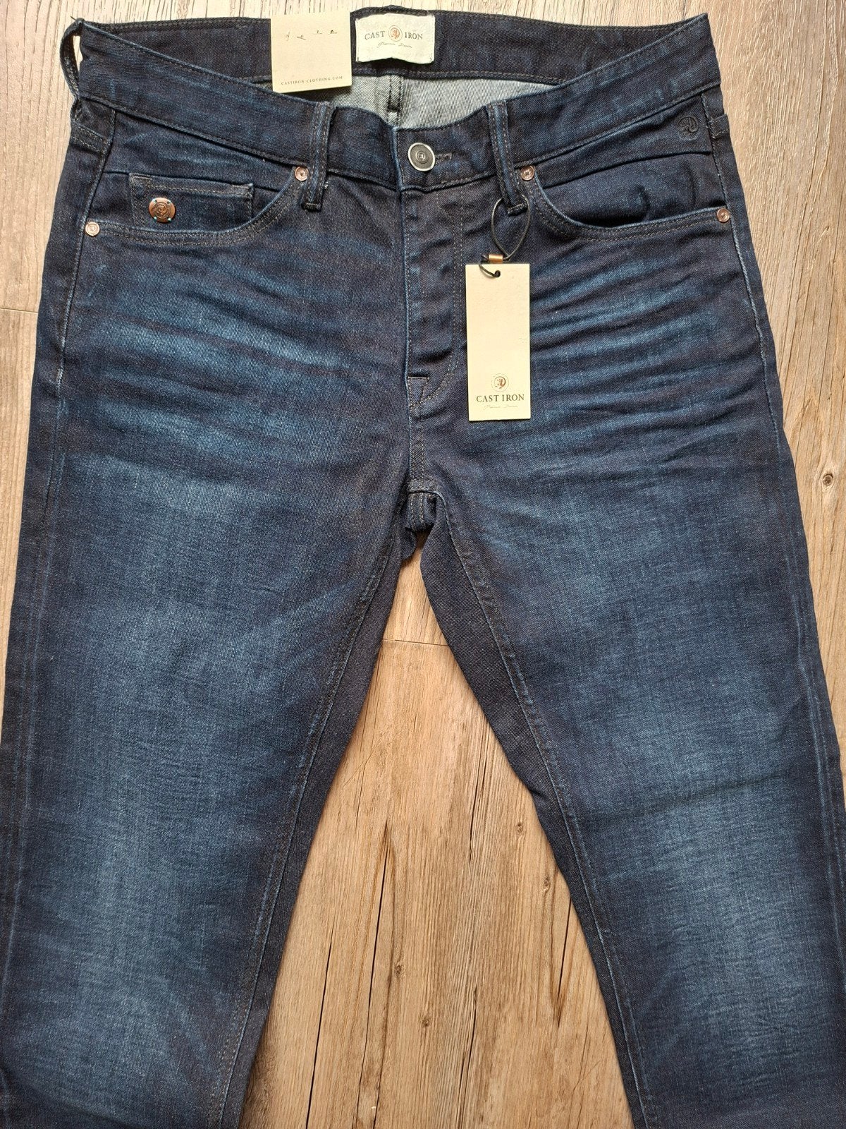 CAST IRON Riser slimfit jeans W32 L36, Blauw, Nieuw, W32 (confectie 46) of kleiner, Ophalen of Verzenden