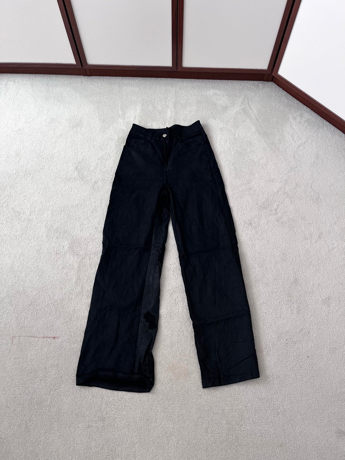 Zwarte wijde broek, Maat 38/40 (M), Zwart, Ophalen of Verzenden, Lang