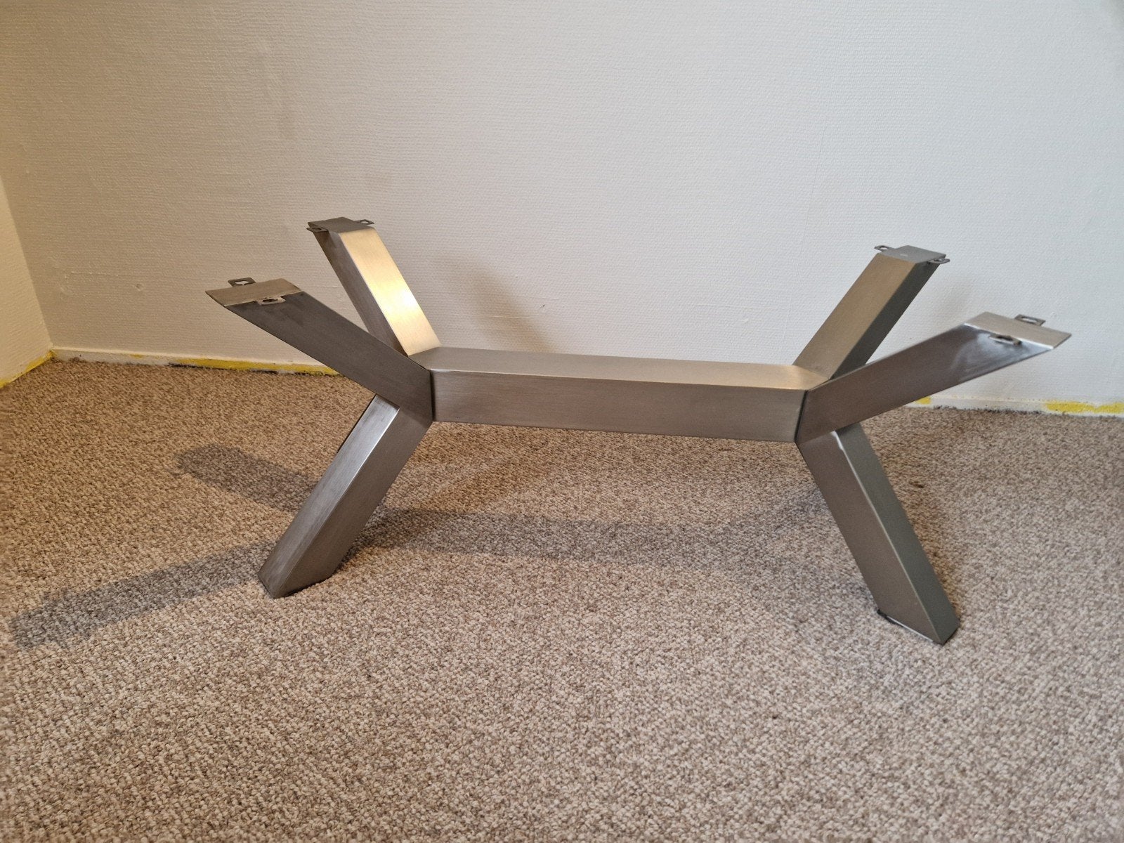 RVS matrix onderstel salontafel 93x40, Ophalen, Zo goed als nieuw